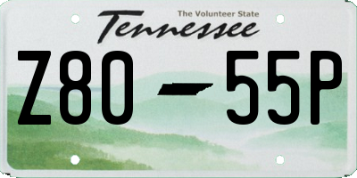 TN license plate Z8055P