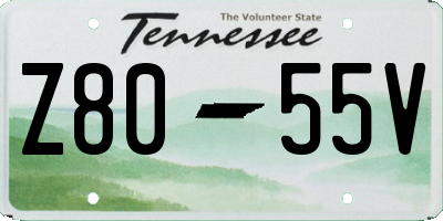 TN license plate Z8055V
