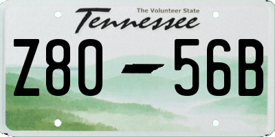 TN license plate Z8056B