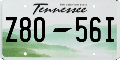 TN license plate Z8056I