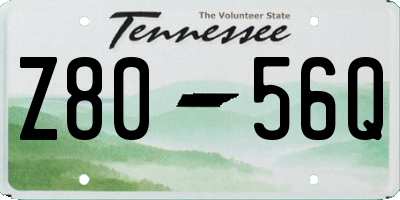 TN license plate Z8056Q