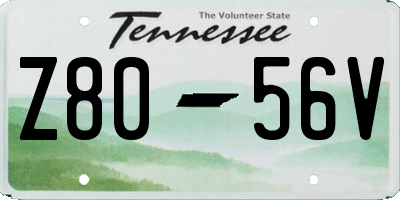TN license plate Z8056V