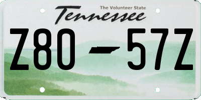 TN license plate Z8057Z