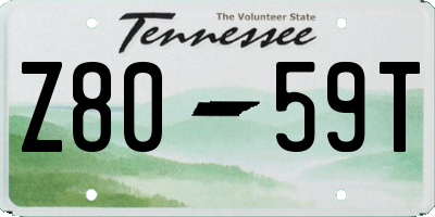 TN license plate Z8059T