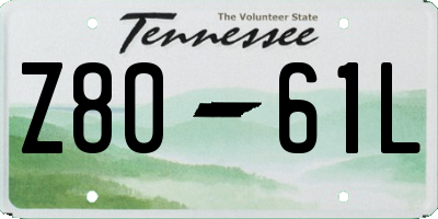 TN license plate Z8061L