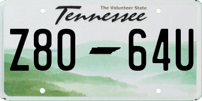 TN license plate Z8064U