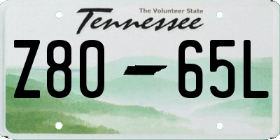 TN license plate Z8065L
