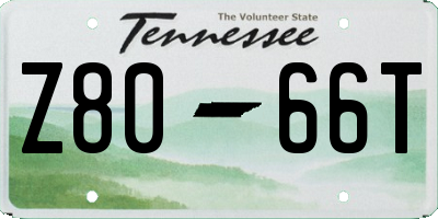 TN license plate Z8066T
