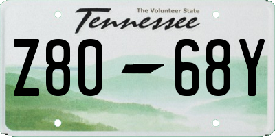 TN license plate Z8068Y
