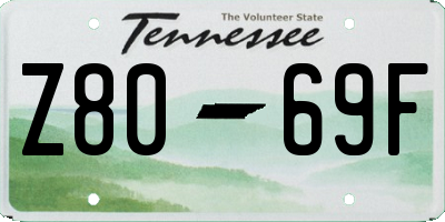 TN license plate Z8069F