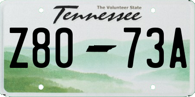 TN license plate Z8073A