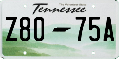 TN license plate Z8075A