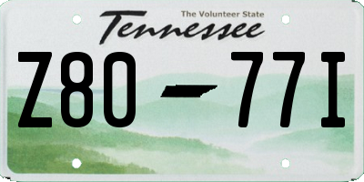 TN license plate Z8077I