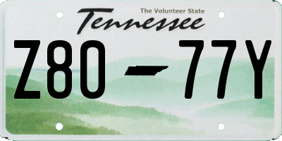 TN license plate Z8077Y