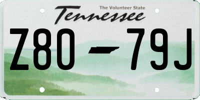 TN license plate Z8079J