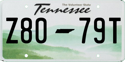 TN license plate Z8079T
