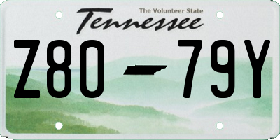 TN license plate Z8079Y