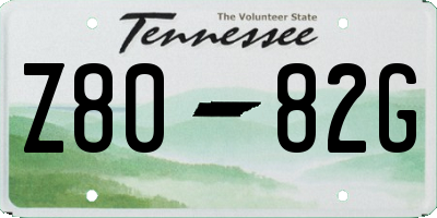 TN license plate Z8082G