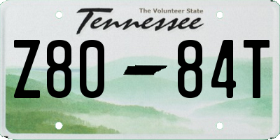 TN license plate Z8084T