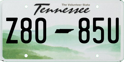 TN license plate Z8085U
