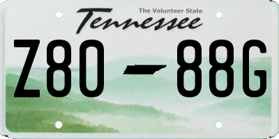 TN license plate Z8088G