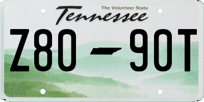 TN license plate Z8090T