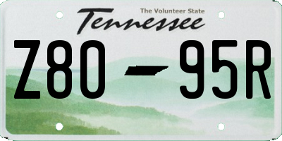 TN license plate Z8095R