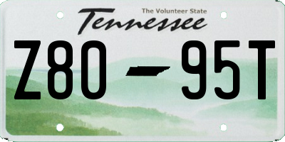 TN license plate Z8095T