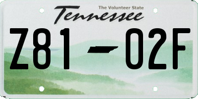 TN license plate Z8102F