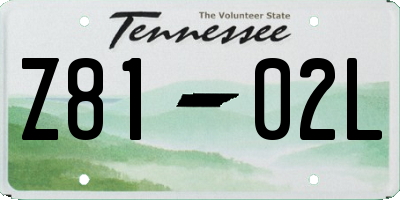 TN license plate Z8102L