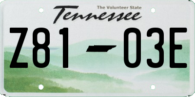 TN license plate Z8103E