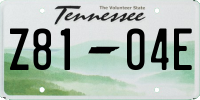 TN license plate Z8104E