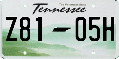 TN license plate Z8105H