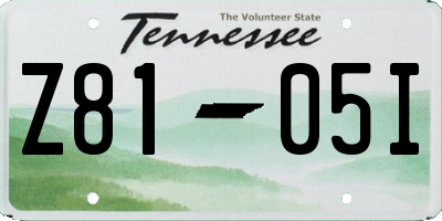 TN license plate Z8105I