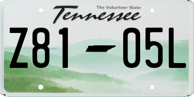 TN license plate Z8105L