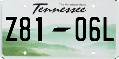 TN license plate Z8106L