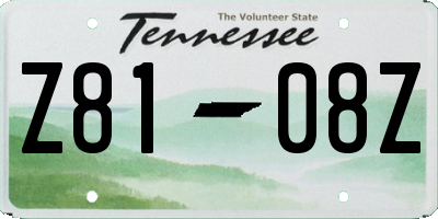 TN license plate Z8108Z