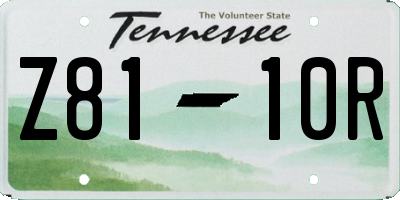 TN license plate Z8110R