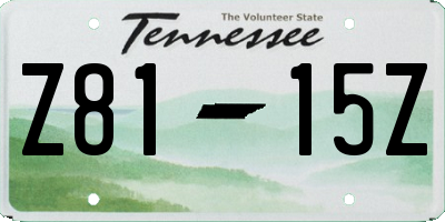 TN license plate Z8115Z