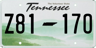 TN license plate Z8117O