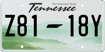 TN license plate Z8118Y