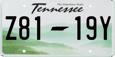 TN license plate Z8119Y