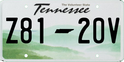 TN license plate Z8120V