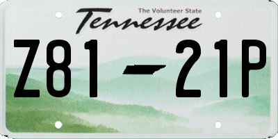 TN license plate Z8121P