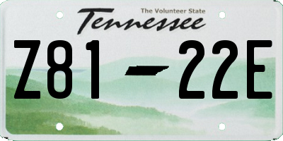 TN license plate Z8122E