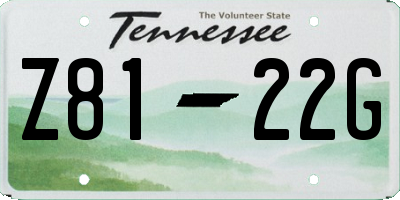 TN license plate Z8122G