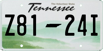 TN license plate Z8124I