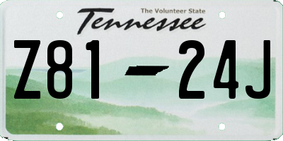 TN license plate Z8124J