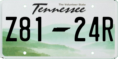TN license plate Z8124R