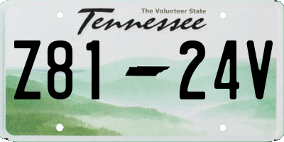 TN license plate Z8124V
